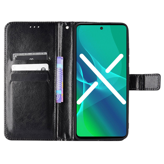 Klapkové puzdro pre Nokia C10 / C20, Crazy Horse Wallet, čierne