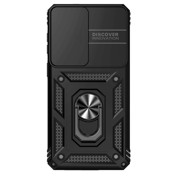 Puzdro s podstavcom a krytom objektívu pre Samsung Galaxy S26 Plus, čierne