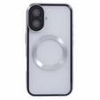Magnetické puzdro Dual Glass MagSafe pre iPhone 16, strieborné