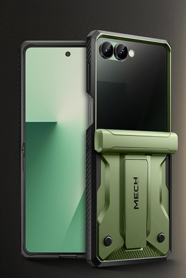 Puzdro Tongate MECH s MagSafe pre Samsung Galaxy Z Flip7 FE / Z Flip6, zelené