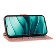 Puzdro s chlopňou pre Xiaomi Redmi Note 14 Pro 5G / Xiaomi Redmi Note 14 Pro+ 5G / Xiaomi Poco X7 5G, Rhombus Crossbody Leather, ružové rose gold