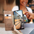 CASEME puzdro pre Samsung Galaxy M33 5G, Leather Wallet Case, hnedé