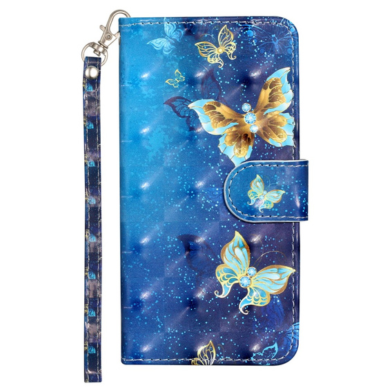 Klapkové puzdro pre Samsung Galaxy A35 5G, Wallet, Butterflies modré