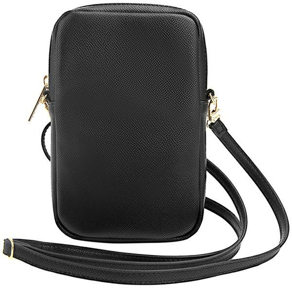 Puzdro na mobilný telefón Guess Zip Leather Triangle 4G