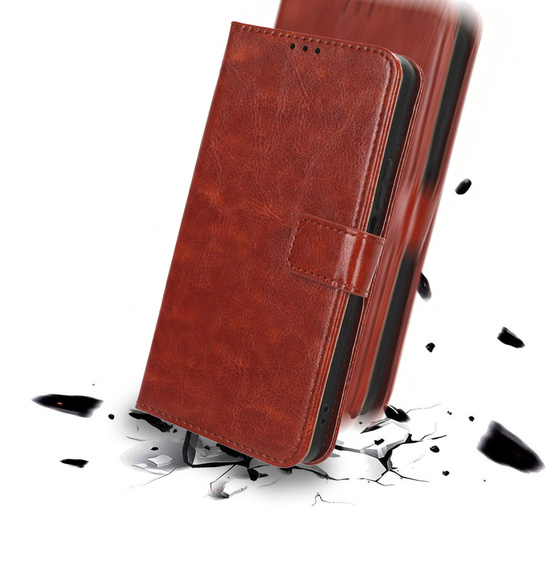 Klapkové puzdro pre Realme 14 5G / Realme 14T 5G, Crazy Horse Wallet, hnedé