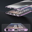 Magnetické puzdro Dual Glass MagSafe pre Samsung Galaxy S25 Ultra, fialové