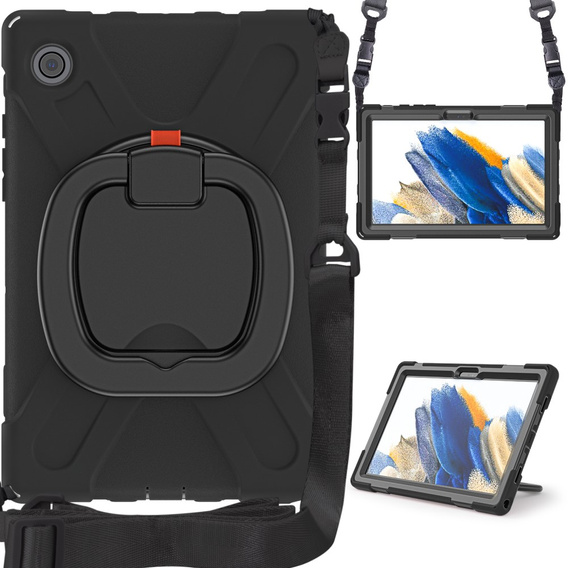 Detské puzdro pre Samsung Galaxy Tab A8 10.5 SM-X200 SM-X205, pancierované s popruhom, modré