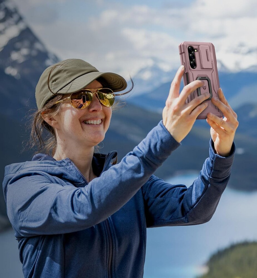 Obrnené puzdro pre Samsung Galaxy Z Fold 6 5G, Dexnor Full Body S-Pen Slot, ružové