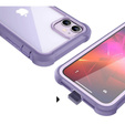 Obal na mobil pre iPhone 11, Dexnor Full Body Rugged, transparentné / fialové