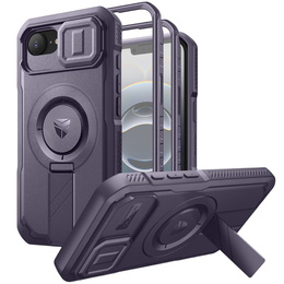 Obrnené puzdro pre iPhone 16e, Dexnor CamProtect MagSafe, fialové