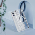 Puzdro pre iPhone 16, Electro MagSafe, strieborné + sklo na displej
