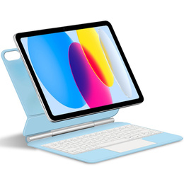 Puzdro s klávesnicou pre iPad 10.9" 2022 (10 gen.) / iPad 11" 2025 A16 (11 gen.), Magnetic Keyboard Touchpad, modré