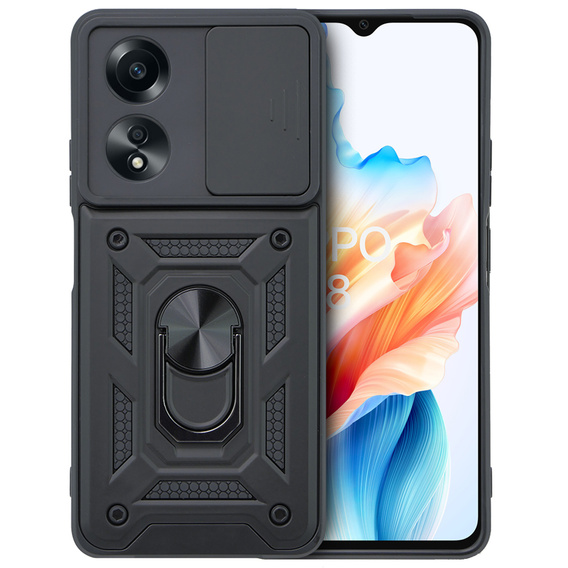 Obal na mobil pre Oppo A38 4G / Oppo A18 4G, CamShield Slide, čierne