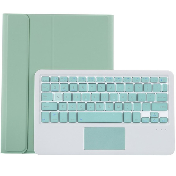 Puzdro + klávesnica Lenovo Tab P11 J606F / Tab P11 5G / P11 + Plus, TouchPad Keyboard, svetlozelené