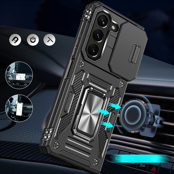 Obal na mobil pre Samsung Galaxy Z Fold6 5G, CamShield Slide, čierne