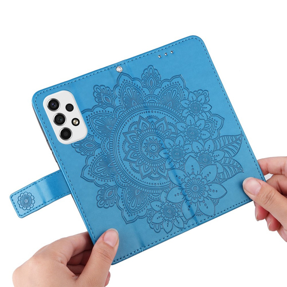 Klapkové puzdro pre Samsung Galaxy A53 5G, Mandala Flower, modré