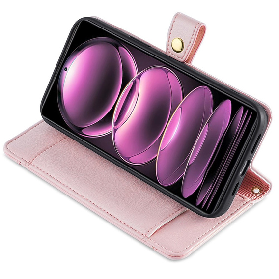 Klapkové puzdro pre Xiaomi 13T / 13T Pro / Redmi K60 Ultra Wallet Zipper Pocket, Wallet Zipper Pocket, ružové