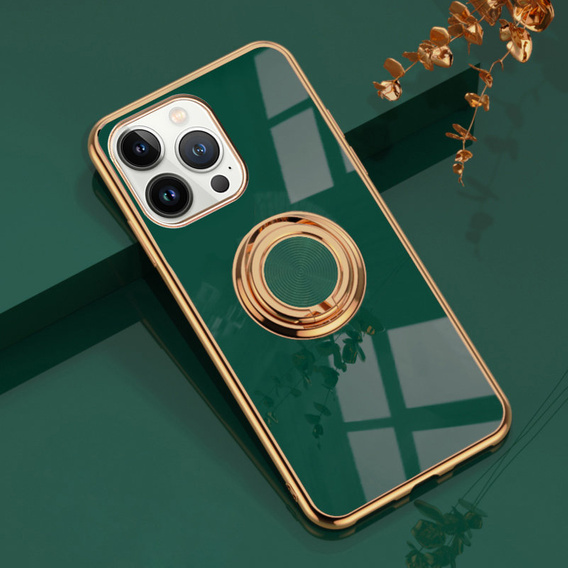 Obal na mobil pre iPhone 13 Pro, Electro Ring, zelený