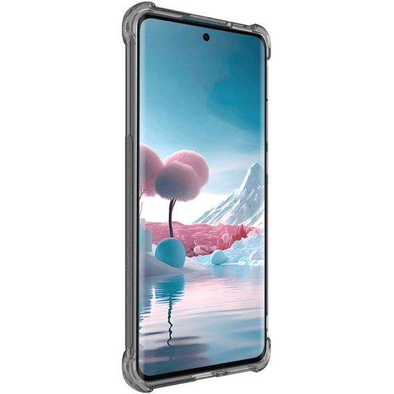 IMAK Obal na mobil pre Motorola Edge 40 Neo, Dropproof, transparentné / čierne