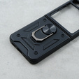 Pancierované obal na mobil pre Samsung Galaxy Z Flip5 5G, Nox Case Ring, čierne