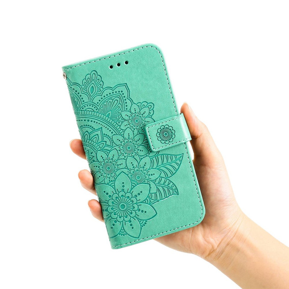 Klapkové puzdro pre Xiaomi Redmi Note 12 5G / POCO X5 5G, Mandala Flower, zelený