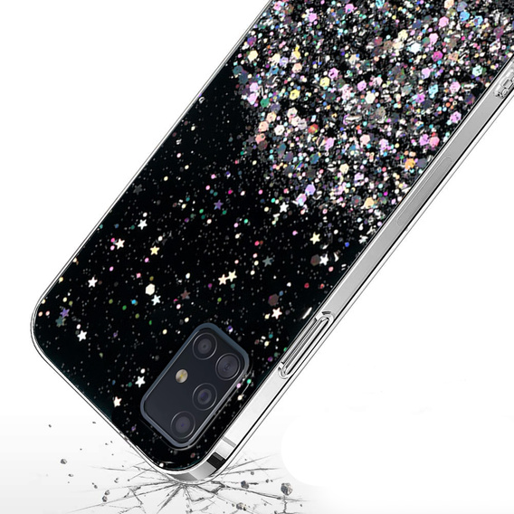 Obal na mobil pre Samsung Galaxy A51 4G, Glittery, čierne