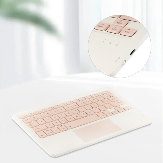 Puzdro s klávesnicou Bluetooth a touchpadom pre Lenovo Tab K11 Plus - ružové