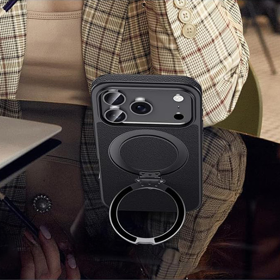 Kožené puzdro s podstavcom MagSafe pre iPhone 17 Pro Max