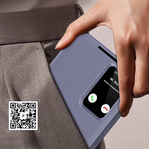 Flipové puzdro pre Samsung Galaxy S24 FE, Smart View Wallet, levanduľové