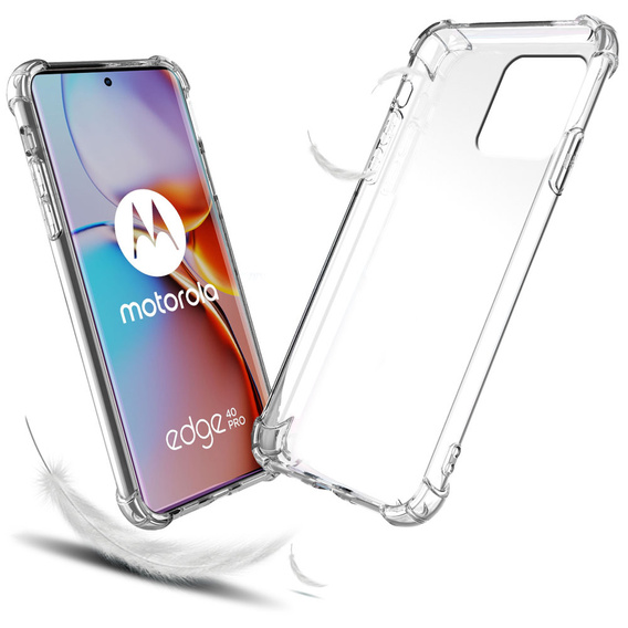 Obal na mobil pre Motorola Edge 40 Pro, Dropproof, priehľadné