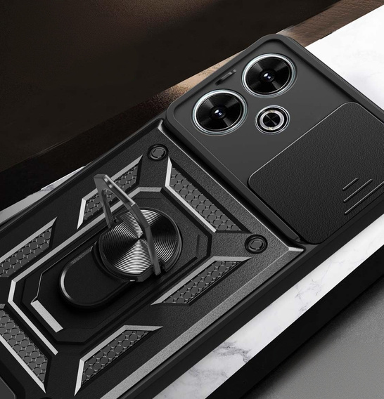Obal na mobil pre Oppo A40 / Oppo A40m, CamShield Slide, čierne
