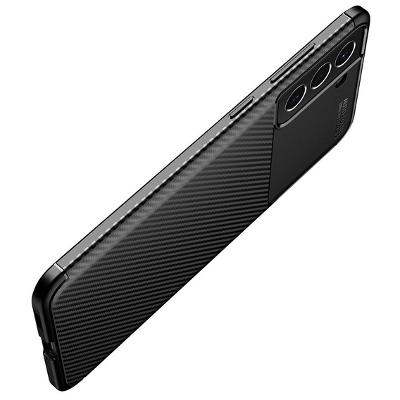 Obal na mobil pre Samsung Galaxy S21 FE, Carbon Gel, čierne