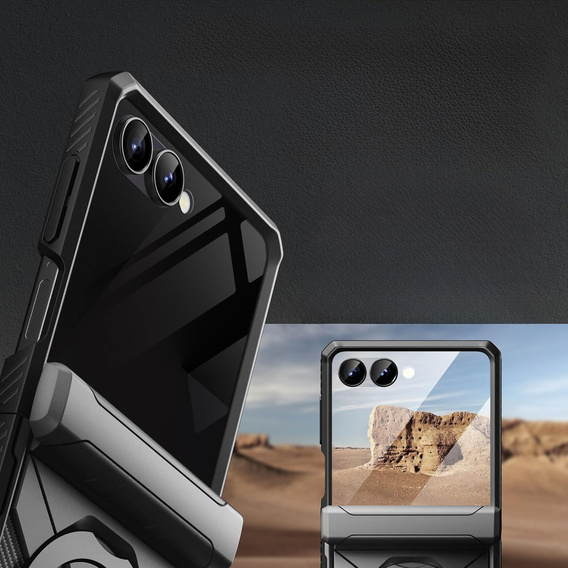 Puzdro Tongate MECH s MagSafe pre Samsung Galaxy Z Flip7 FE / Z Flip6, zelené