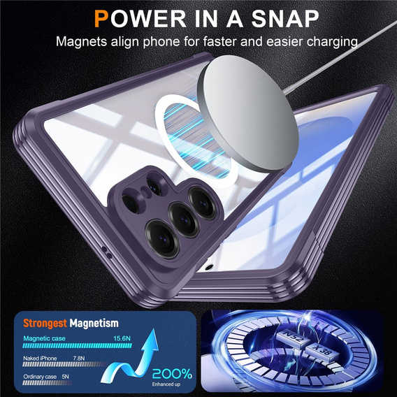 Odolné puzdro so sklom, pre MagSafe pre Samsung Galaxy S26 Ultra