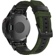 Pasek Canvas+Leather do Garmin Fenix 5/6/7 Pro Forerunner 935/945/955, Zielony