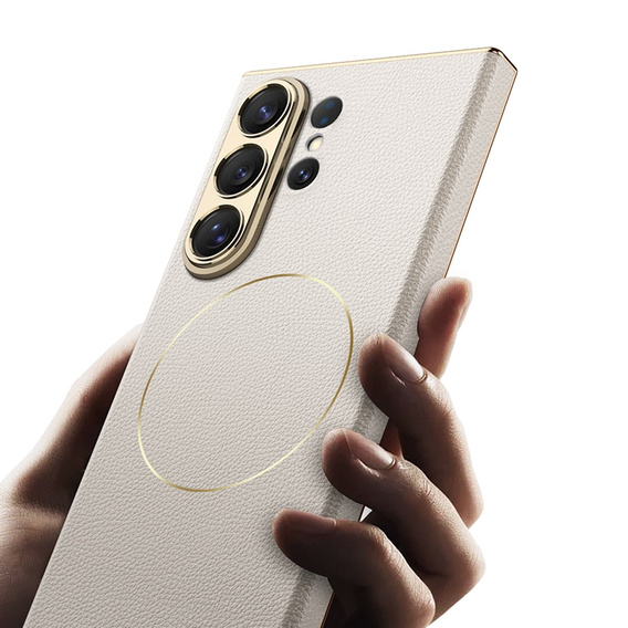 GKK Nickel Ring Kožené magnetické puzdro pre Samsung Galaxy S26 Ultra