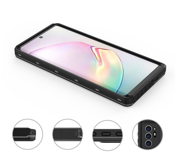 Vodotesné puzdro IP68 pre Samsung Galaxy Note 20 Ultra, Redpepper, čierne