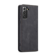 CASEME puzdro pre Samsung Galaxy S21 FE, Leather Wallet Case, čierne