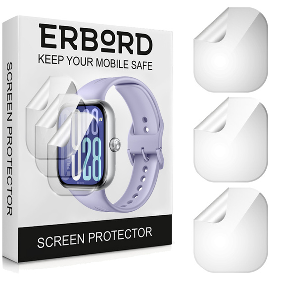 3x ERBORD Hydrogélová fólia pre Xiaomi Redmi Watch 5