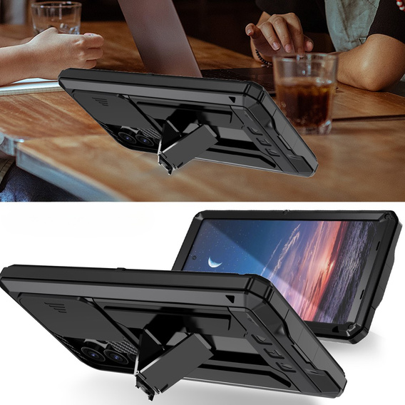 Obrnené puzdro pre Samsung Galaxy S25 Ultra, R-JUST, čierne
