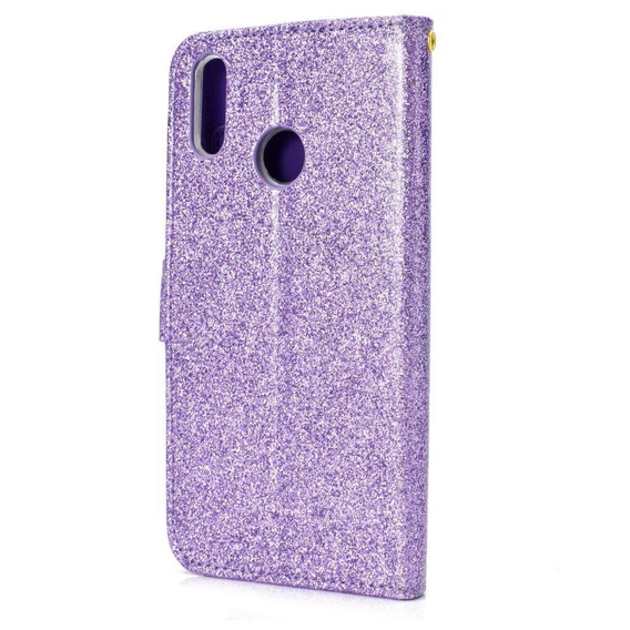 Klapkové puzdro pre Huawei P Smart 2019 / Honor 10 Lite, Glitter Mirror Wallet, fialové