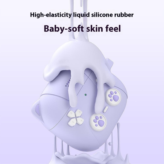 Silikónové puzdro s motívom mačacej labky s krúžkom na kľúče pre Apple AirPods Pro 3