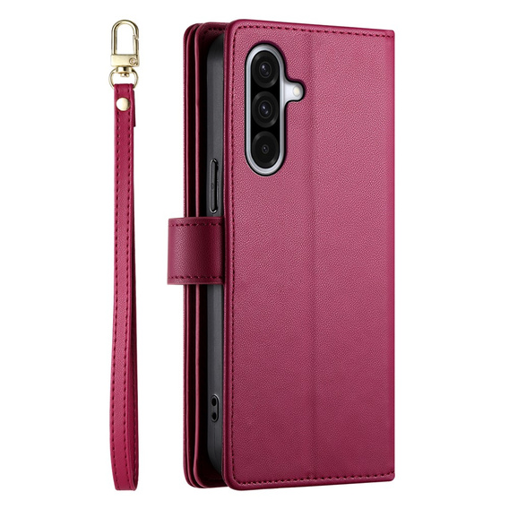 Flipové puzdro Wallet Zipper Pocket pre Samsung Galaxy A17 5G, Wallet Zipper Pocket, červené