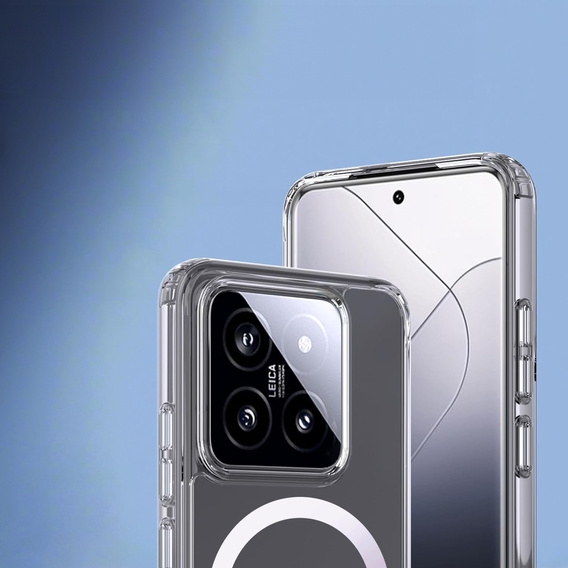 Puzdro pre Xiaomi 14T Pro, Fusion Hybrid, pre MagSafe, priehľadné