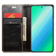 Klapkové puzdro pre Samsung Galaxy S23, ERBORD Waxy Wallet, hnedé