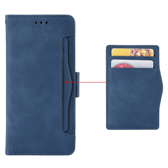 Klapkové puzdro pre Realme 14X / Realme C75, Card Slot, tmavomodré