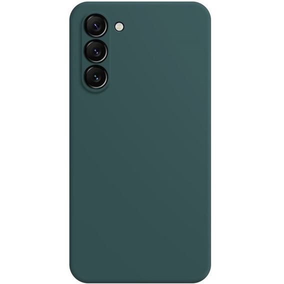 Obal na mobil pre Samsung Galaxy S24, Silicone Lite, tmavozelené