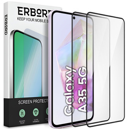 2x tvrdené sklo ERBORD 3D pre Samsung Galaxy A35 5G pre celý displej