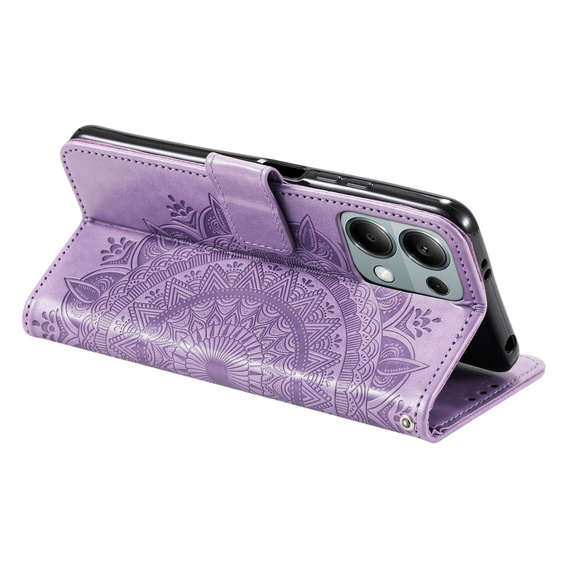 Klapkové puzdro pre Xiaomi Redmi Note 13 Pro 4G / Xiaomi Redmi Note 14S / Xiaomi Poco M6 Pro 4G, Mandala, fialové
