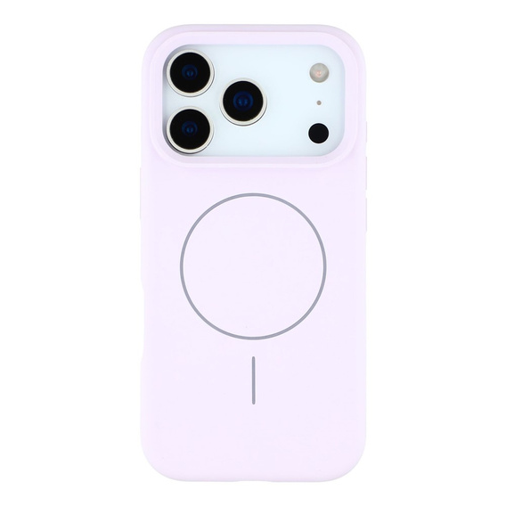 Silikónové puzdro pre iPhone 17 Pro Max, pre MagSafe, proti nárazom, fialové